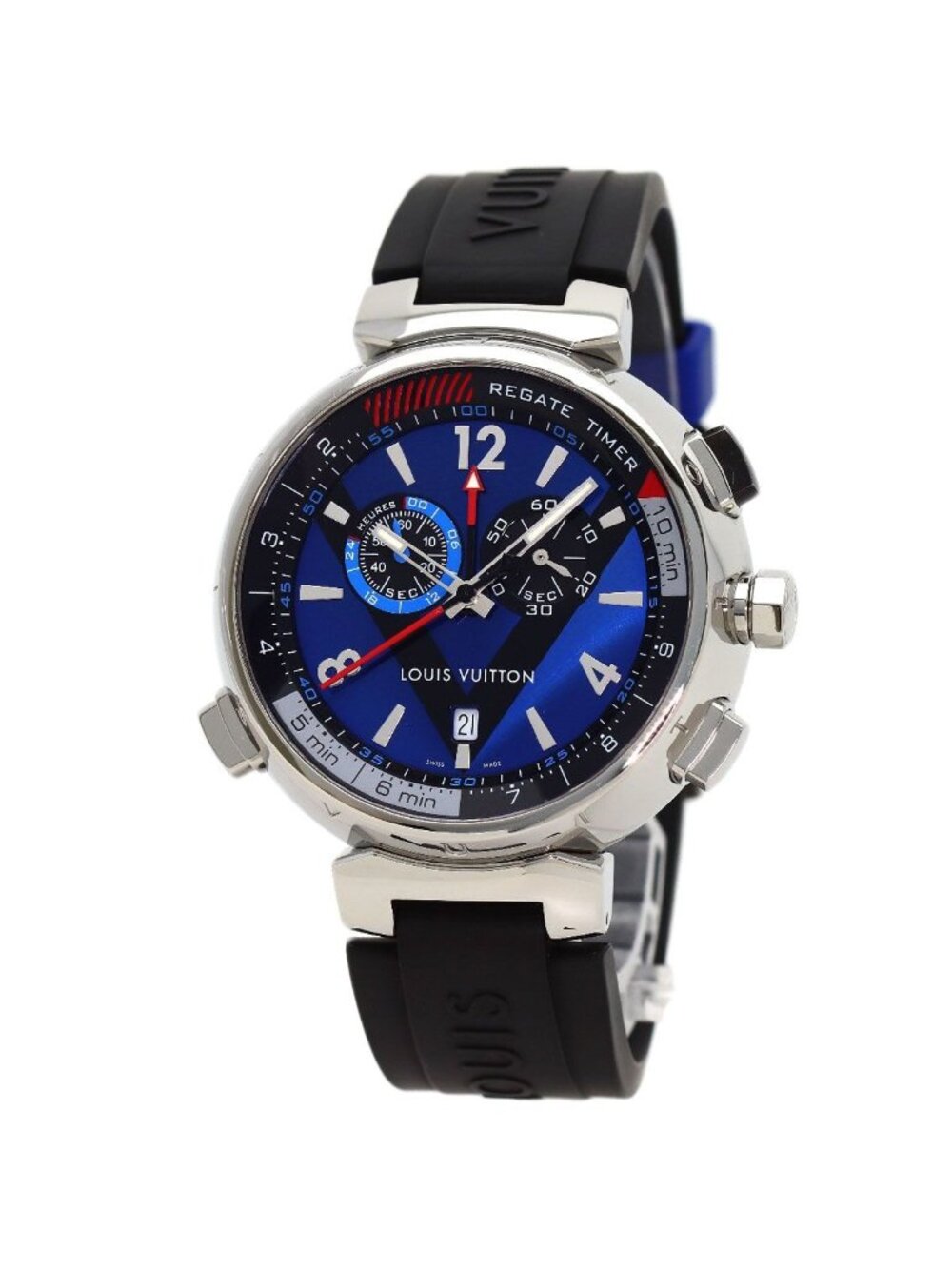 Louis Vuitton Tambour Cup Regatta Watch SS Rubber